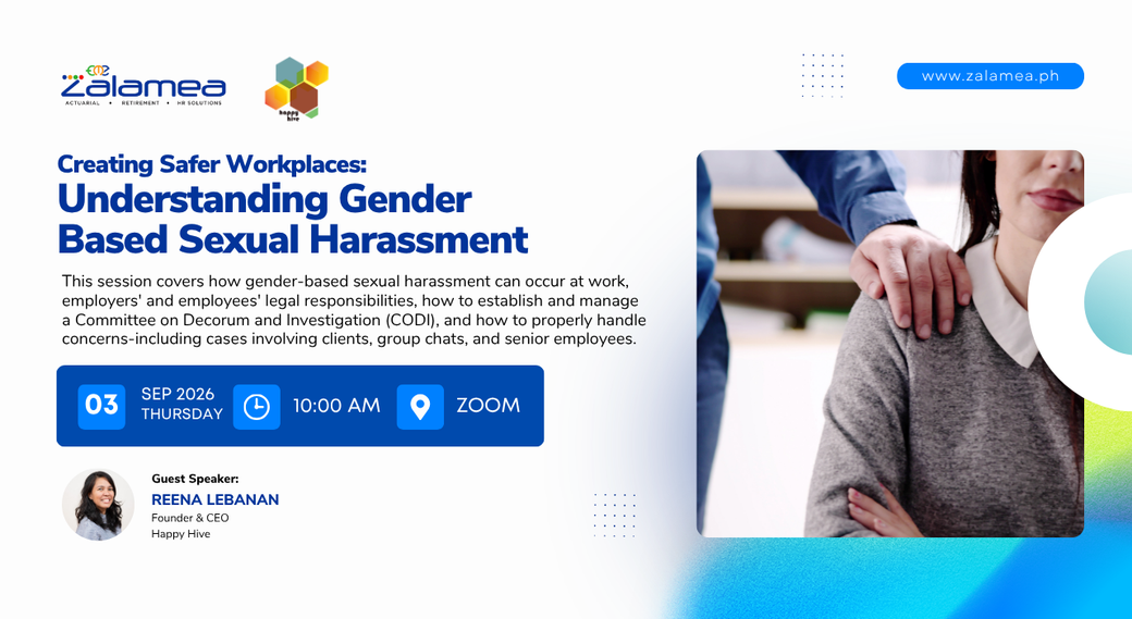Creating Safer Workplaces, Understanding Gender Based Sexual Harassment webinar banner.